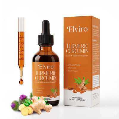 Elviro Turmeric Curcumin & Milk Thistle Liquid Drops
